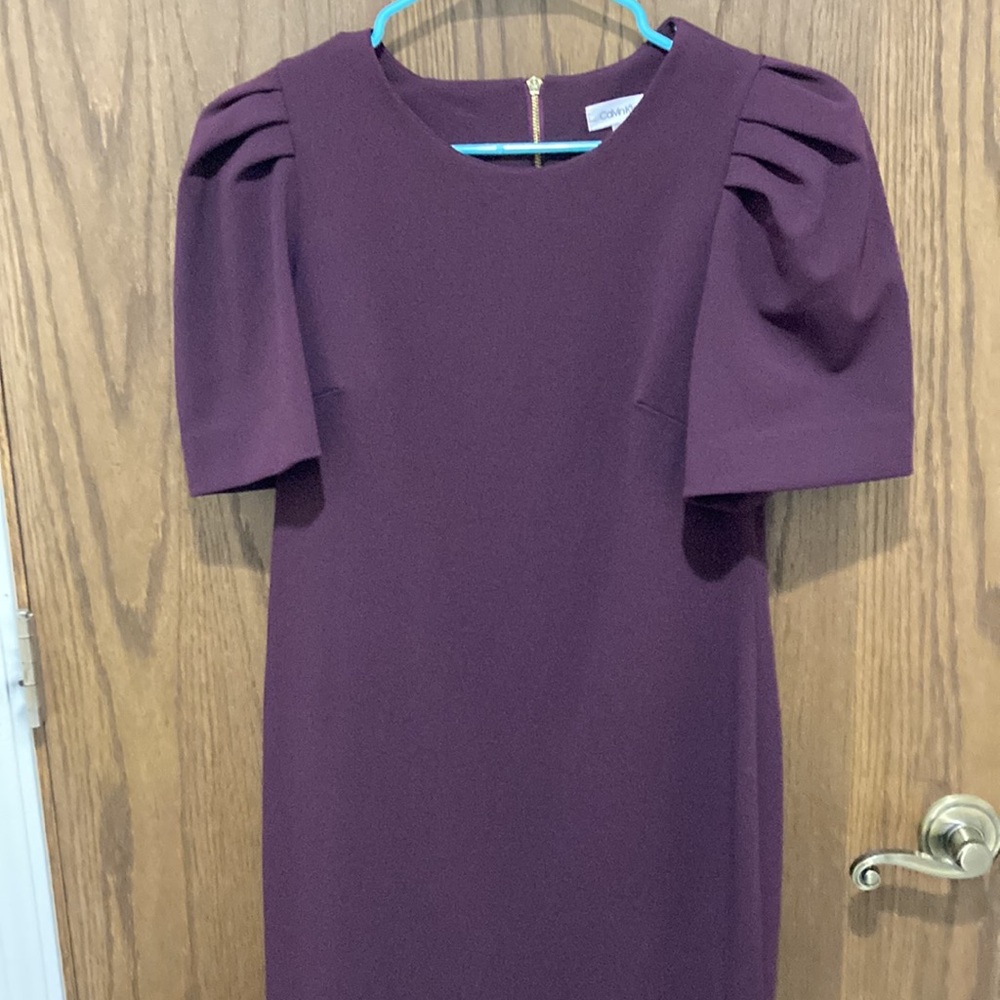 Calvin Klein puff sleeve shift dress